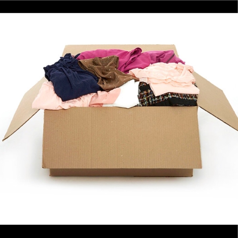 Box of lg and xl clothes